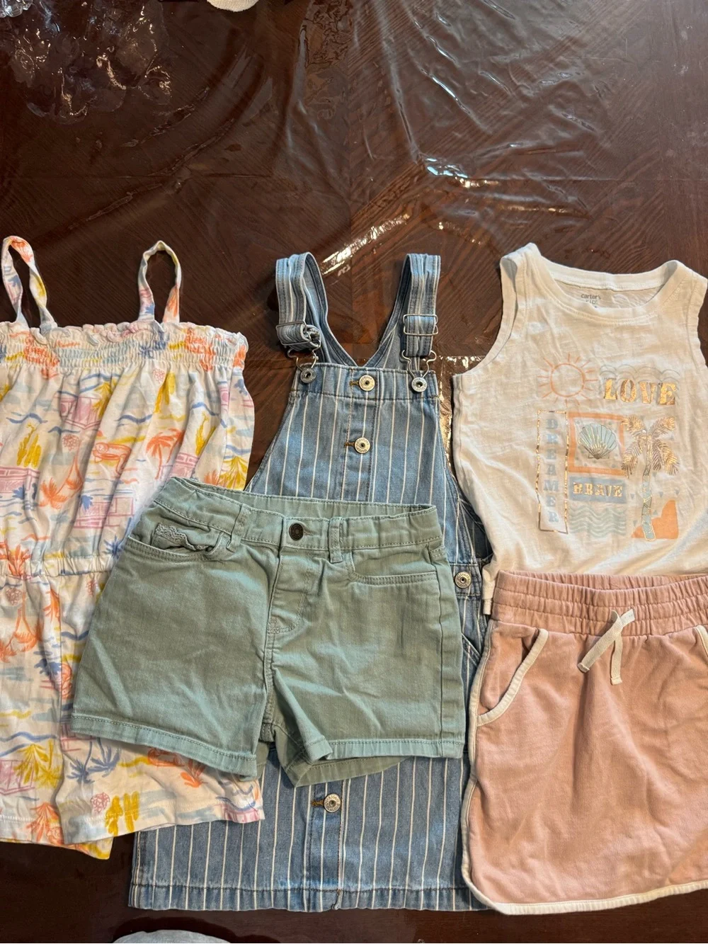 Girls' Neutral & Pastel Summer Bottoms Bundle - 5 Pieces